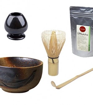 Matcha-Tee-Set-Original-Japan-Bio-Matcha-40-g-im-Alu-Zip-Beutel-PLUS-Original-japanische-Matcha-Schale-400-ml-PLUS-Matcha-Besen-Chasen-Matchabesen-PLUS-Matchabesen-Halter-PLUS-Matcha-Bambuslffel-Chash-0